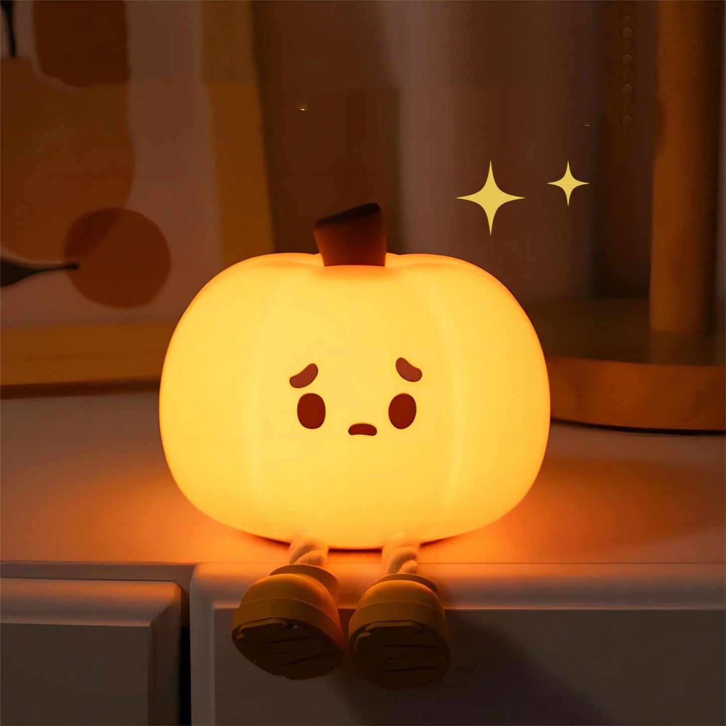 Luces de noche de calabaza de Halloween, lindas lámparas de silicona suave y seguras, decoraciones con temporizador, decoración de mesita de noche regulable, regalos de Halloween para niños y bebés