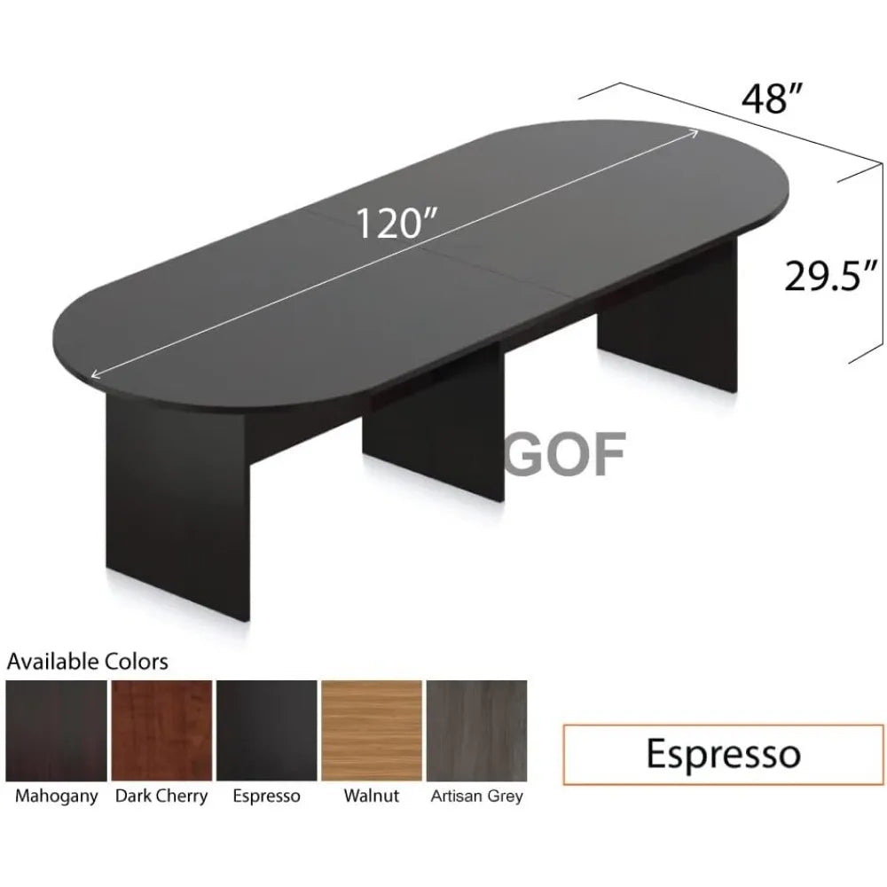 Ensemble table de conférence et chaises 6 pieds, 8 pieds, 10 pieds (G10900B), cerisier foncé, expresso, gris artisan, acajou, noyer, table de conférence