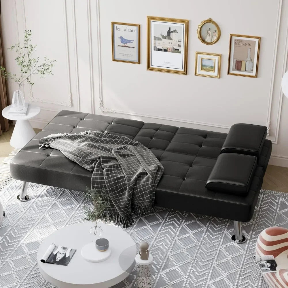 Sofá cama reversible convertible, sofá cama extraíble con chaise longue de almacenamiento, muebles de tela de lino para sala de estar, apartamento