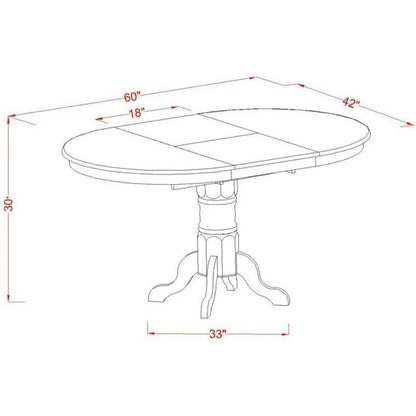 Ensemble de table à manger 7 pièces - 6 chaises de cuisine avec siège en bois - Une belle table de cuisine à feuilles de papillon (finition noire et cerisier)