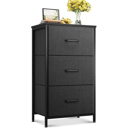 Dresser for Bedroom Nightstand Small Dresser Chest of Drawers End Table for Living Room, Closet Dresser with 3 Storage Drawers