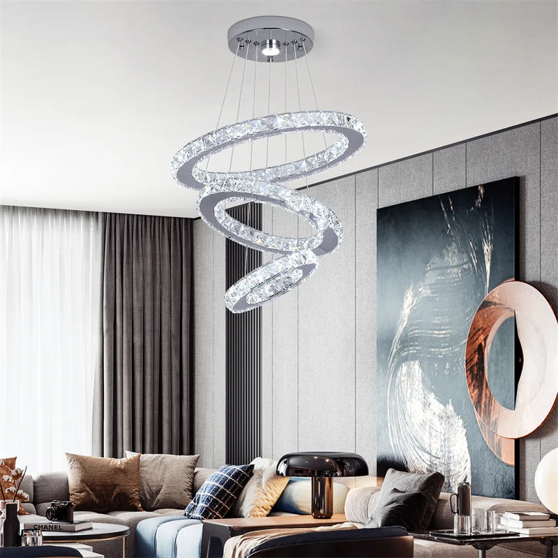 Crystal Chandeliers Luminaria Nordic Pendant Lamp Decorative Led Ceiling Lamps Hanging Light Fixture For Dining Room Bedroom