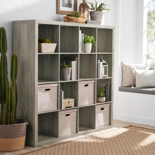 6/9/12/16-Cube Wooden Storage Organizer Bookshelf, Unit Shelf, Closet Cabinet, DVD Rack File Organizer Rack in Living Room Study