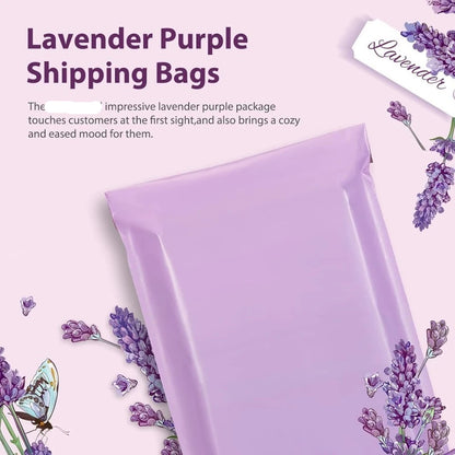 10x13 Inch 100 Pcs, Waterproof Shipping Bags for Small Business Suppliers, Self Seal Mailers Poly Bags Mailing Envelopes Purple