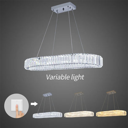 Lustre suspendu moderne à LED en cristal de grande taille, lampe suspendue à LED de luxe pour chambre à coucher, luminaires d'éclairage pour la maison, décoration de la maison