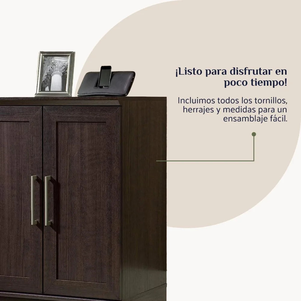 Sauder HomePlus Base Pantry Cabinets, L: 29.61" X W: 17.01" X H: 37.40", Dakota Oak Finish