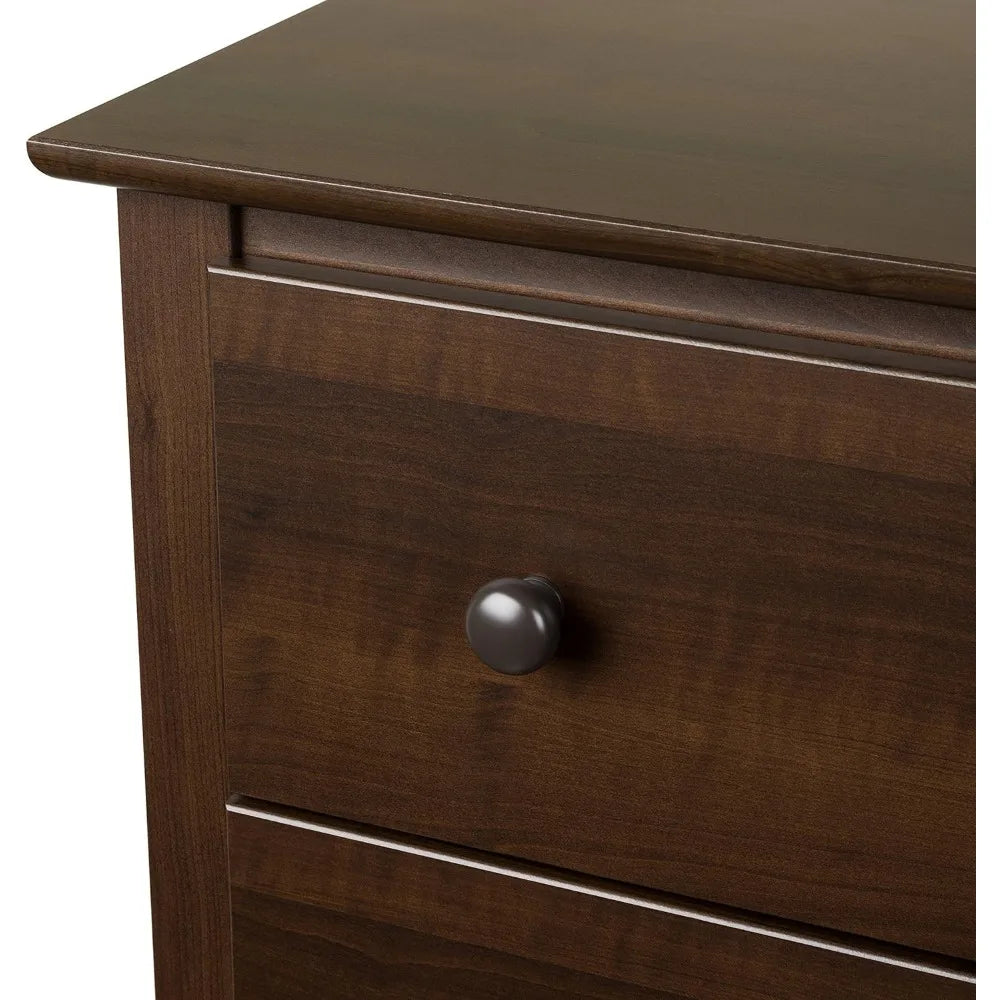 Traditional Nightstand Side Table with 2 Drawers, Functional 2-Drawer Bedside Table 16" D x 23.25" W x 21.75" H