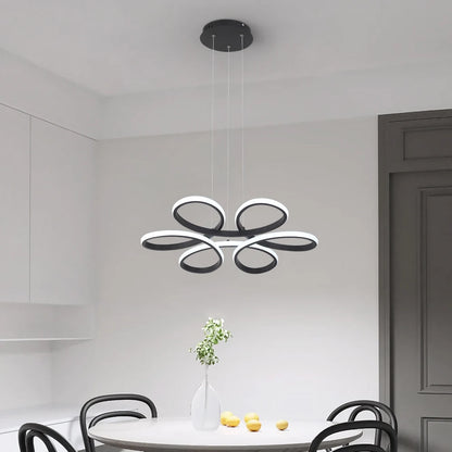 Lampe suspendue en acrylique nordique moderne à LED torsadée, luminaire de plafond, luminaire suspendu pour cuisine, salle à manger, couloir, décoration Lumina