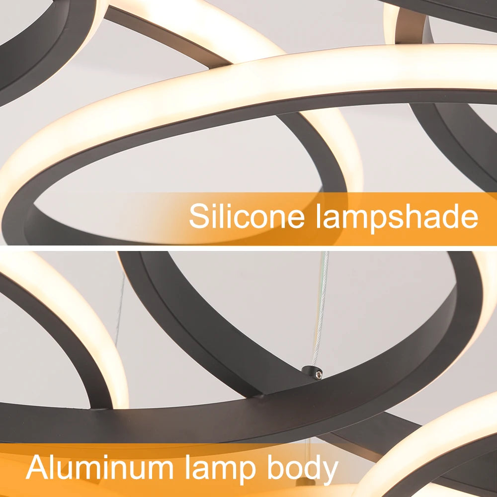 Lampe suspendue en acrylique nordique moderne à LED torsadée, luminaire de plafond, luminaire suspendu pour cuisine, salle à manger, couloir, décoration Lumina