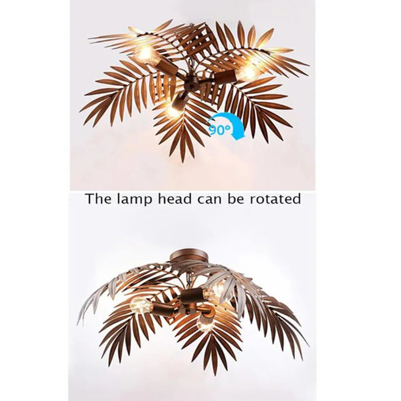 Modern Boho coconut tree leaf chandelier E27 Loft creative hanging lamp for living room bedroom restaurant apartment lobby hotel