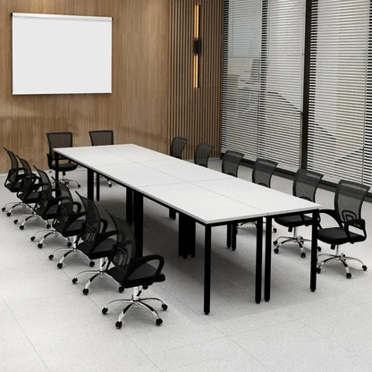 Conference Tables , 142"x47"x30" Table & 14pcs Chairs, Office Computer Desk and Chair Set for Meeting,  RoomConference Tables