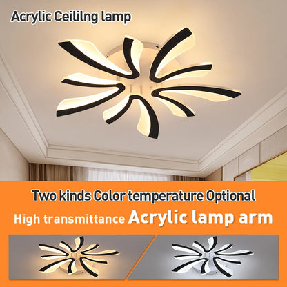 Modern Interior Acrylic Ceiling Lamp Pendant Lamp Living Room Bedroom Led Chandelier Decor Lighting Fixtures Dimming With Remote