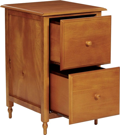 Home Furnishings Knob Hill Collection File Cabinet for Letter Size Files, Antique Cherry Finish