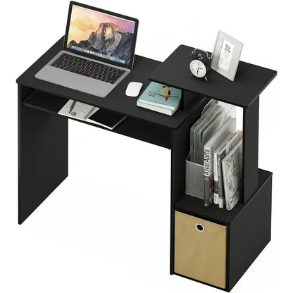 Bureau de chambre pour étudier noir/marron Econ Multipurpose Home Office Computer Writing Desk Furniture Table Pliante Desks Lecture Gaming