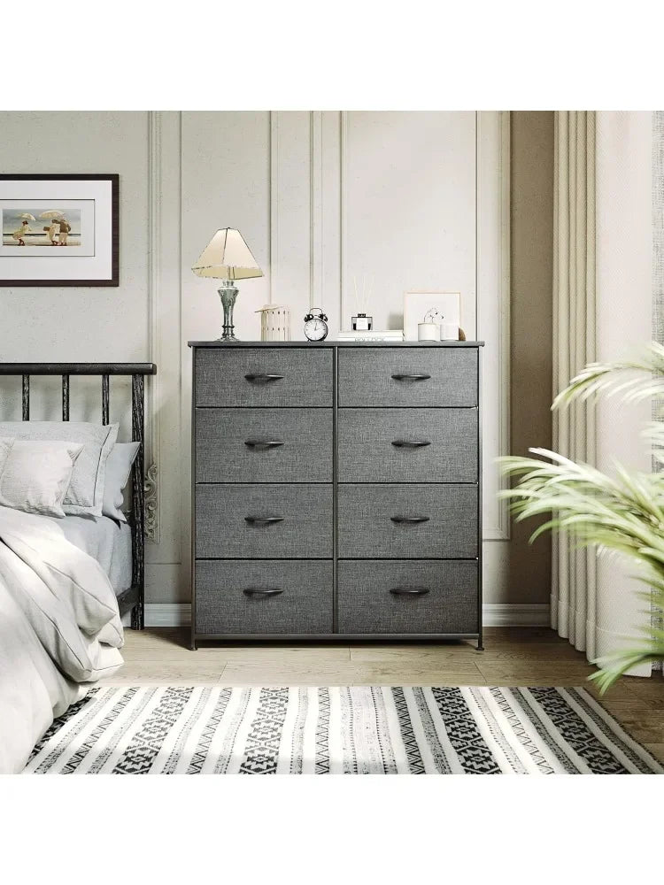 8 Drawer Dresser - Fabric Storage Tower Unit with Large Capacity, Organizer Unit for Bedroom, Living Room & Closets