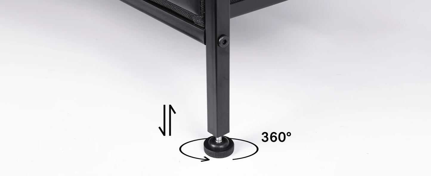 Commode pour chambre à coucher avec prises de courant et lumières LED, meuble TV noir 55" avec 8 tiroirs, coffre en tissu