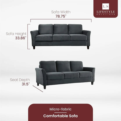 The living room sofa is suitable for families and can accommodate up to three people for daily life