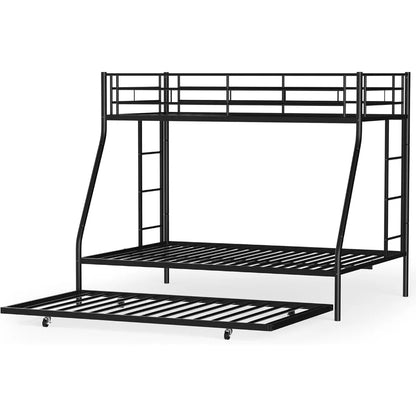 Cama alta de tamaño completo con escritorio y estantes de almacenamiento, estructura de cama completa con 2 escaleras laterales para niños, adolescentes y adultos, ahorro de espacio