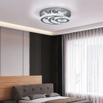 Plafonnier moderne en cristal à LED avec design soleil et lune, luminaire suspendu pour salon, salle à manger, chambre à coucher