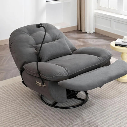 Electric recliner chair with 360 ° rotating lifting voice wake-up function, USB charging port, Bluetooth music function chair