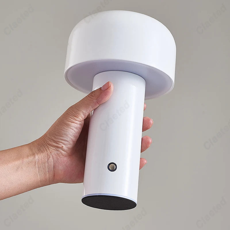 Mushroom Table Lamp Italian Designer Night Light Portable Cordless Touch Rechargeable Decor Lamp USB Bedside Lamp Desktop Lamp