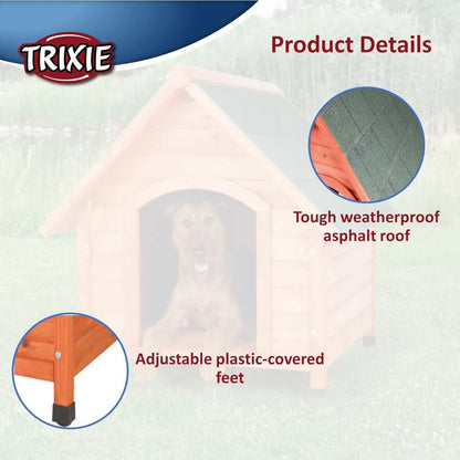 Niche pour chien Natura Cottage | Parc pliable pour chien de taille moyenne, niche pour chiots, niche mobile, caisses pour animaux de compagnie, grandes fournitures en bois pour animaux de compagnie