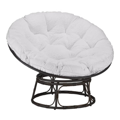 2023 New Better Homes & Gardens Papasan Chair 46" Wide, White Living Room Chairs