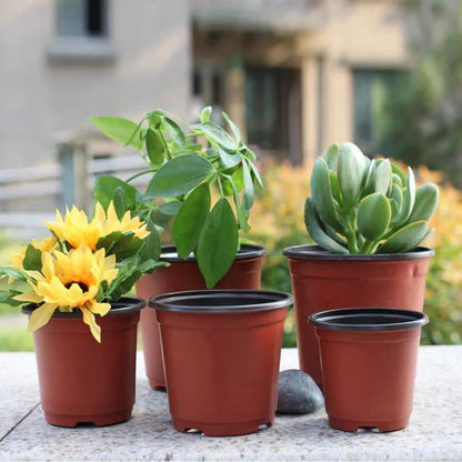 Pot de fleurs en plastique à section mince, boîte de culture résistante aux chutes, plateau pour plantes de jardin à domicile, pépinière, tasse de transplantation, pots de fleurs D4