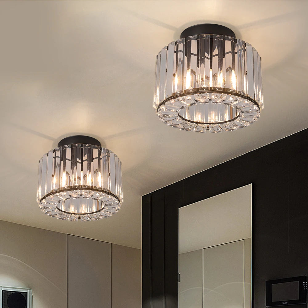 Modern Ceiling Lamp Mininalist Led K9 Crystal Ceiling Light Chandelier Bedroom Decor Luxury Living Dining Room Balcony Corridor