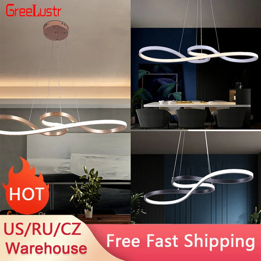 Nordic Led Pendant Hanging Light Decorative Led Ceiling Lamps Lustre Art Design Minimalist Fixture Indoor Lighting Chandelier