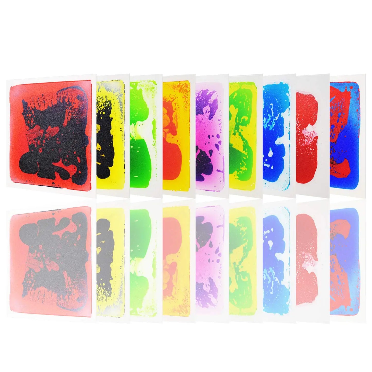 Art3d Liquid Fusion Activity Play Centers for Children, Toddler, Teens, 12" X 12" Pack of 9 Tiles