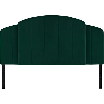 Headboard for Full/Queen/King Size Bed, Heights From 37 To 49 Inch Adjustable Emerald Green Set of 1, Bed Headboard Velvet