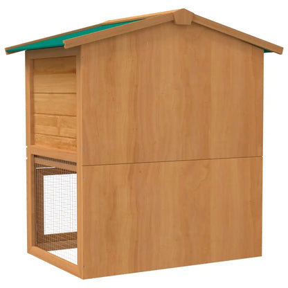 Clapier d'extérieur pour lapins et petits animaux Cage pour animaux de compagnie 3 portes Maison en bois pour petits animaux