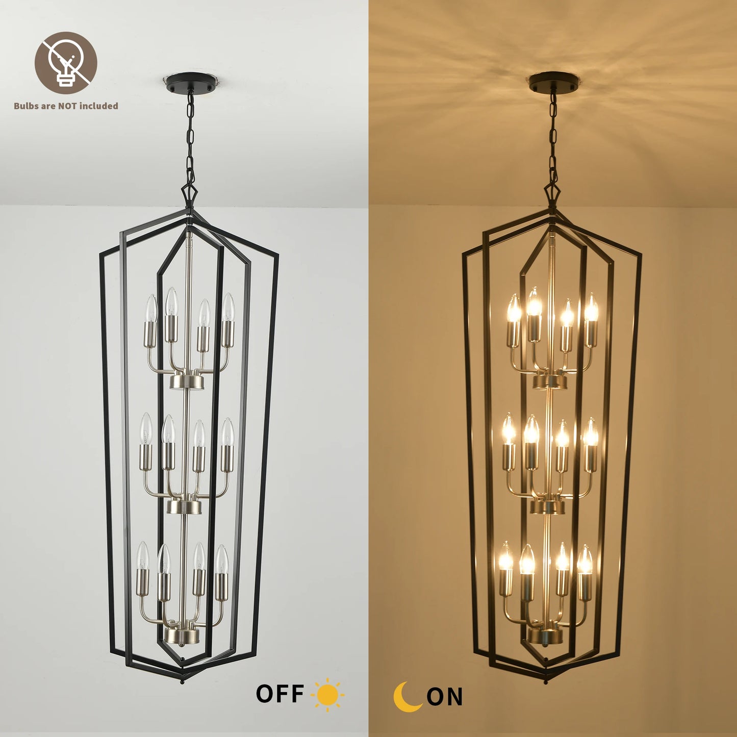 12-light luxury Lantern Tiered Chandeliers Classic American Style Pendant Lighting Ceiling Hanging Light Fixtures Indoor