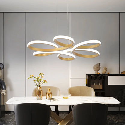 Nordic Acrylic Pendant Light Modern Twisted Led Ceiling Lamp Chandelier Kitchen Dining Room Aisle Decor Hanging Fixture Lumina