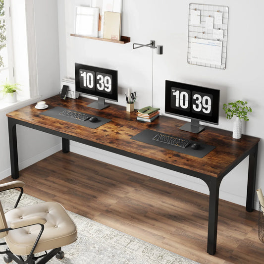 Tribesigns 78.7 Inches Extra Long Computer Desk 2 Person Desk, Double Long Desk, Workstaion for Home Office