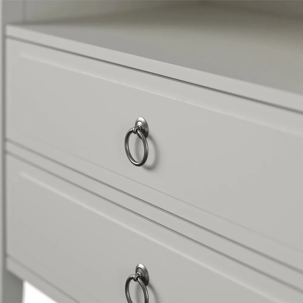 2024 New  2 Drawer Nightstand, Soft White