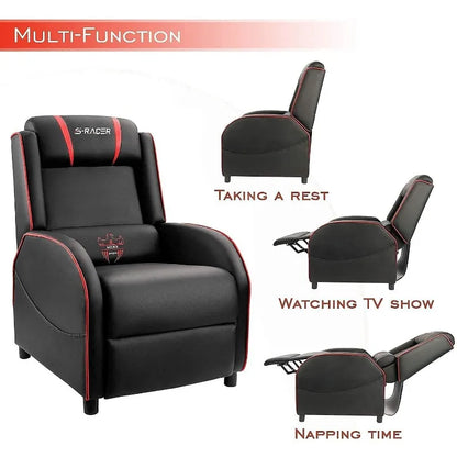 Gaming Massage Recliner Chair Single Living Room Sofa Recliner  Leather Recliner Seat Comfortable Ergonomic Home Theater Seating