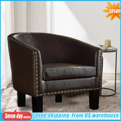 Armchair Bedroom Living Room Chairs Living Room Chair With Club Style Bucket for Gaming Armchairs Standard Leather Backrest Home