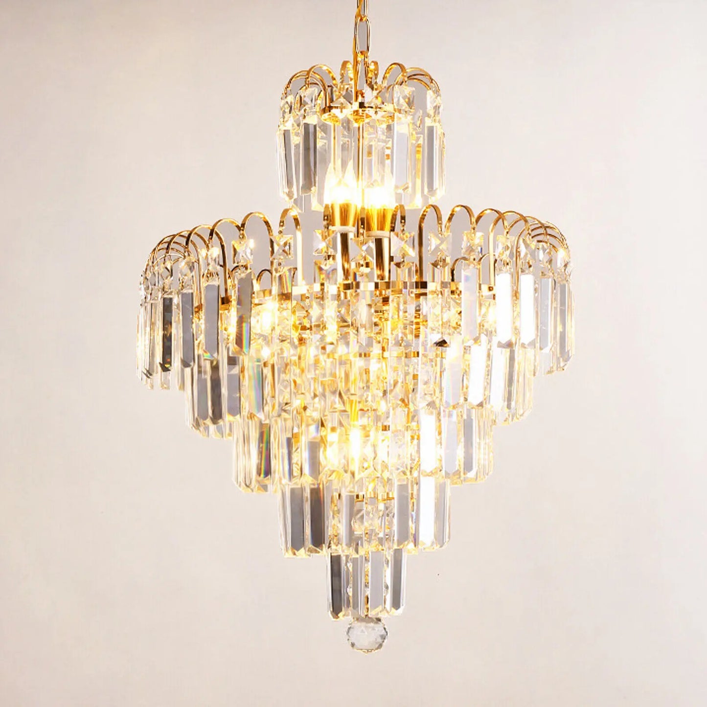 LOYALHEARTD Modern Ceiling Light Elegant Crystal Chandelier Pendant Lamp Hanging Lighting Fixture