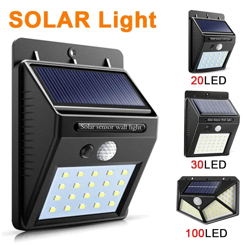 LED Solar Light PIR Motion Sensor Wall Light Solar Lamp Outdoor Waterproof Solar Powered Sunlight Street Lamp Garden Decoration