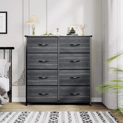 Cloth Dresser with 8 Drawers - Fabric Dresser for Closet, Chester Drawers for Bedroom, Hallway