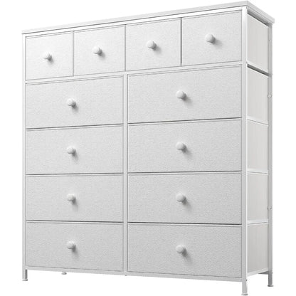 Dresser,White Dresser for Bedroom with 12 Drawers,Tall Dressers for Bedroom,White Dressers & Chest of Drawers for Bedroom