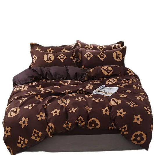 Luxury Bedding Set Duvet Cover Sheet Pillowcase For Adult Kids Home Textile