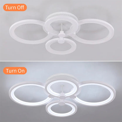 Lámpara de araña LED acrílica moderna para interiores, dormitorio, sala de estar, plafón de atenuación, accesorios de iluminación de cocina, luces colgantes, lustres de decoración