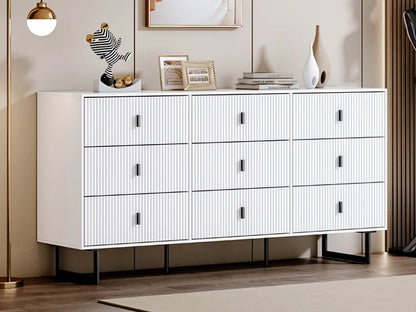 9 Drawer Dresser for Bedroom, Large Double Dresser with Wide Drawers, Modern Chest of Drawers,Storage Organizer Dresser