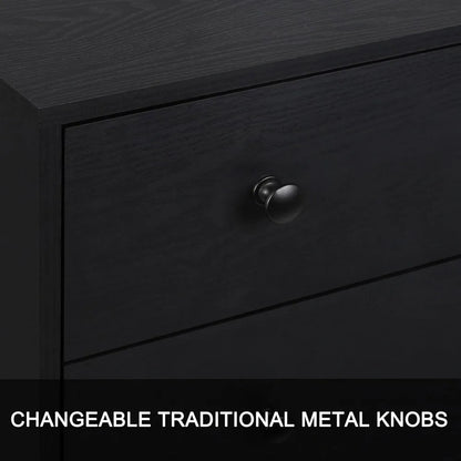 Oversized Dresser Chest of Drawers for Bedroom Storage,  Drawer Dresser Wood Grain with Metal Knobs for Living Room