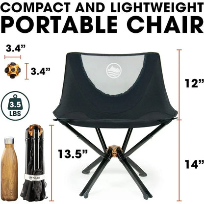 CLIQ Portable Chair - Lightweight Folding Chair for Camping - Supports 300 Lbs - Perfect for Outdoor Adventures