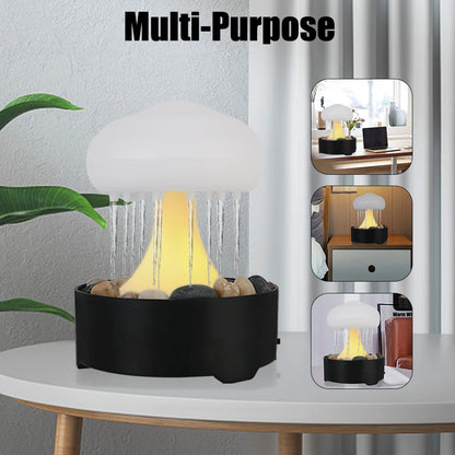 Lampe champignon lumières blanches chaudes pluie nuage veilleuse pour maison chambre portable fontaine lumière