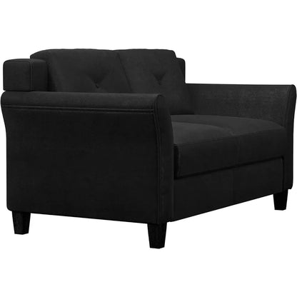 Living Room Sofa Seat Black Furniture Home, Loveseat Sofa